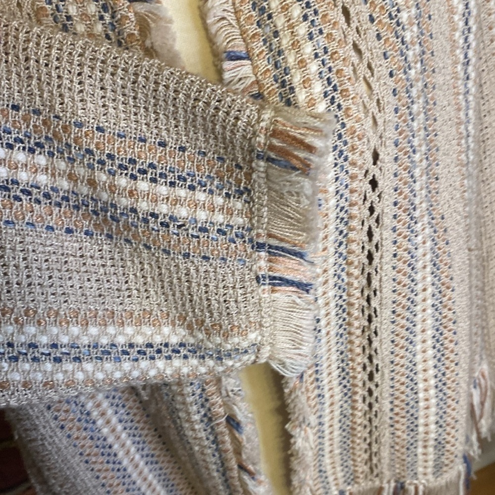 Nic + Zoe DASHING Days Boho Fringe Open Front Jacket Size - Picture 13 of 14